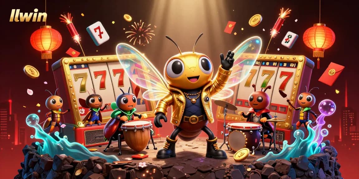 Engage with llwin's thrilling online gaming experience featuring dynamic slot reels and vibrant characters.