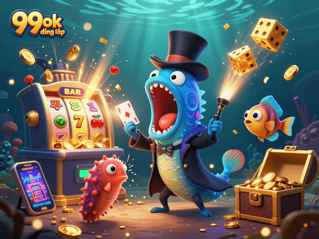 Engage in exciting game action with 99ok đăng nhập on a vibrant underwater casino adventure.