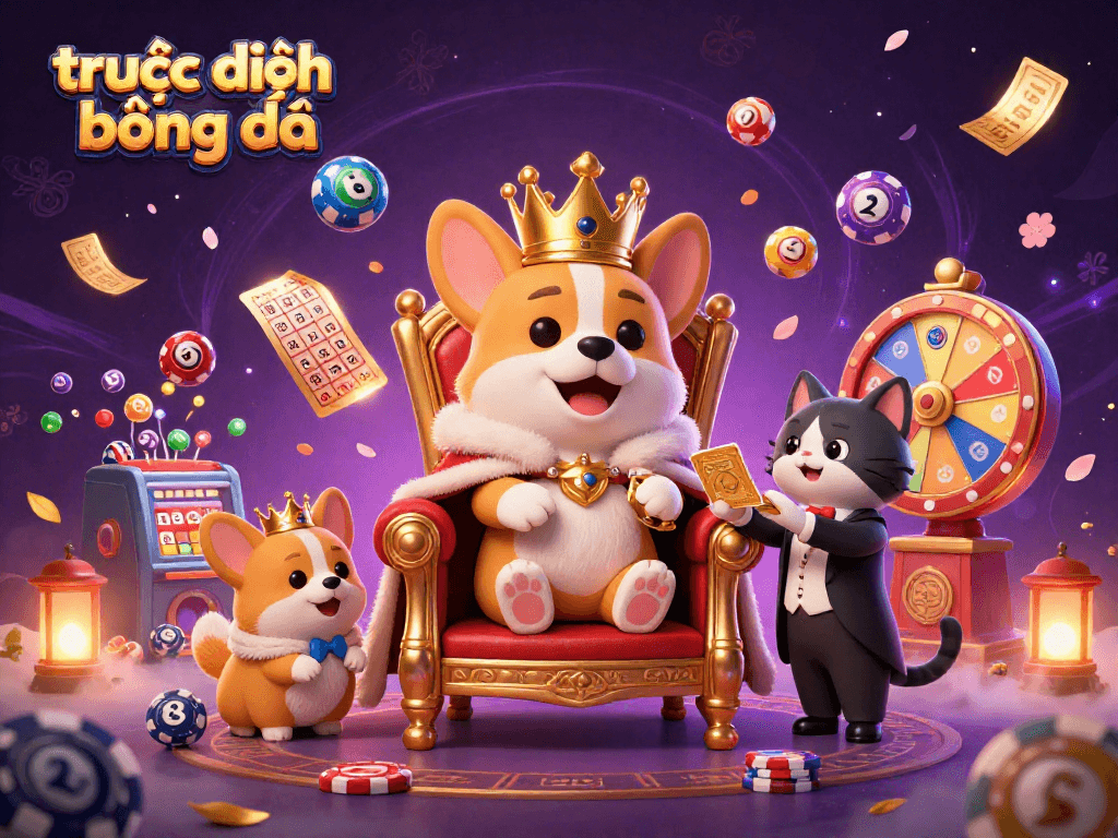 Engage with the thrilling world of trực tiếp bóng đá as cartoon characters celebrate big wins amidst colorful gambling elements.