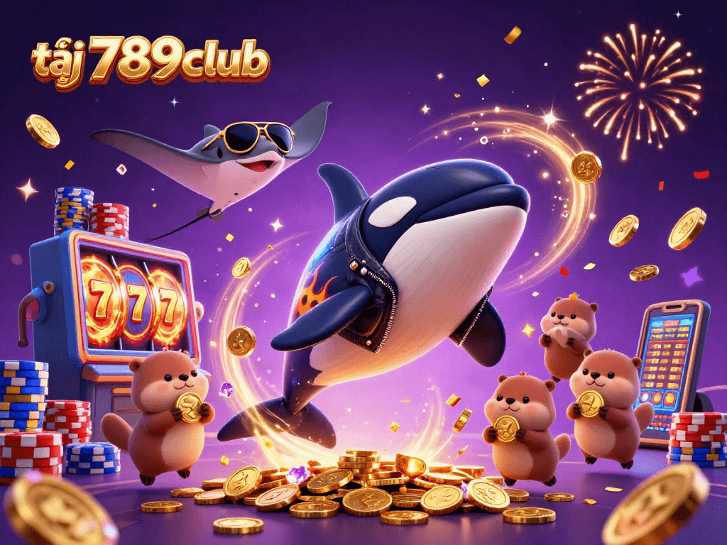 Experience thrilling wins at tại 789club with vibrant slot machines and playful characters in action.