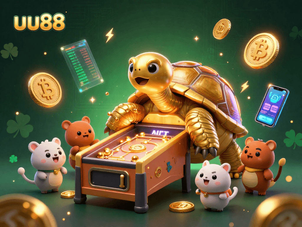 Experience the fun of uu88 with exciting casino elements crafted in a vibrant digital illustration.