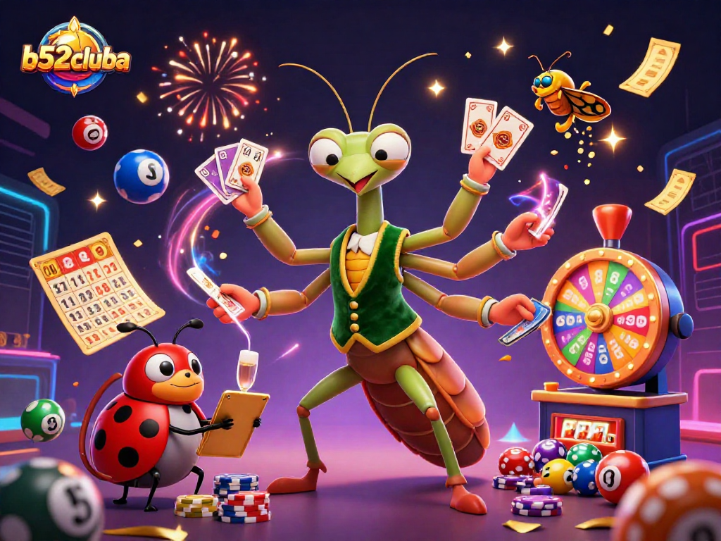 Engage with b52cluba while winning prizes in a vibrant 3D casino scene of dynamic games.