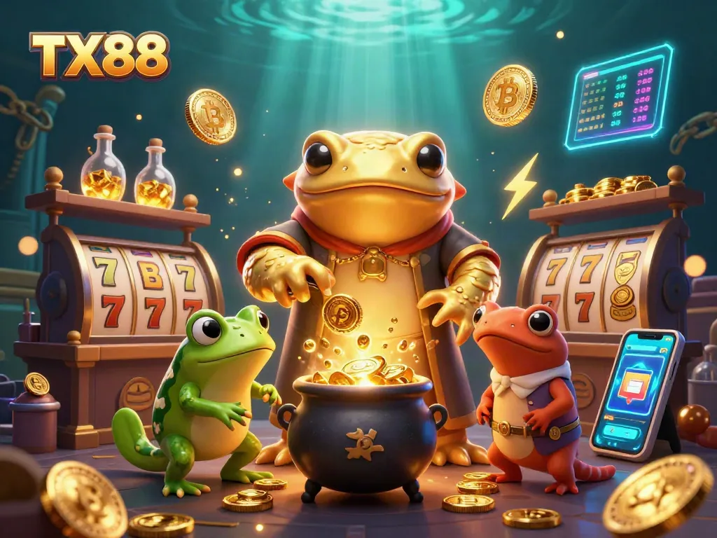 Experience the excitement of TX88 casinos with vibrant game elements and engaging characters.