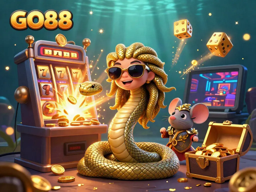 Experience the exciting world of GO88 with charming characters and thrilling jackpot scenes.
