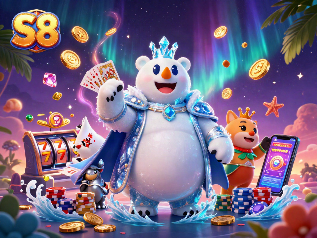 Spin the reels in S8's immersive casino adventure with a 3D polar bear and fox!